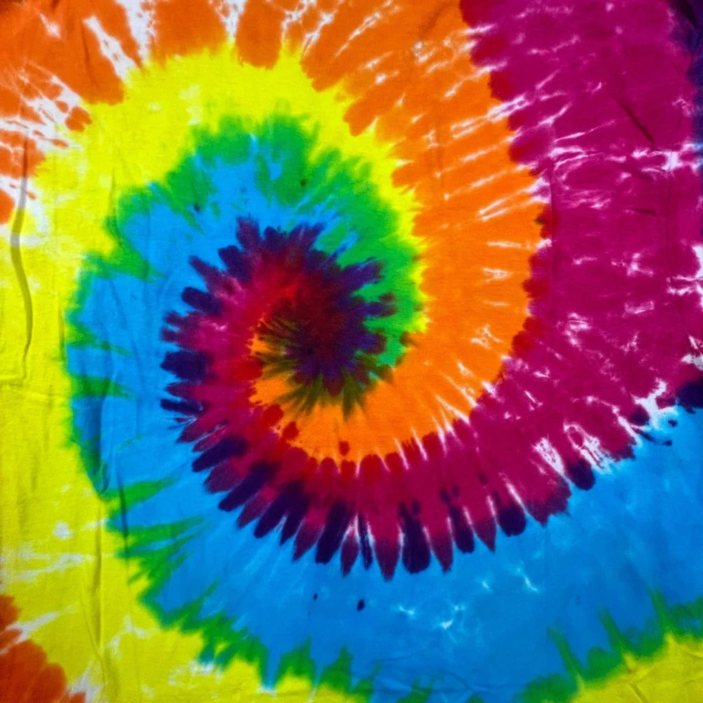 Delta Tie Dye T-Shirt Mens XXL Multi Washington DC Smiley Face Peace Hippie Boho